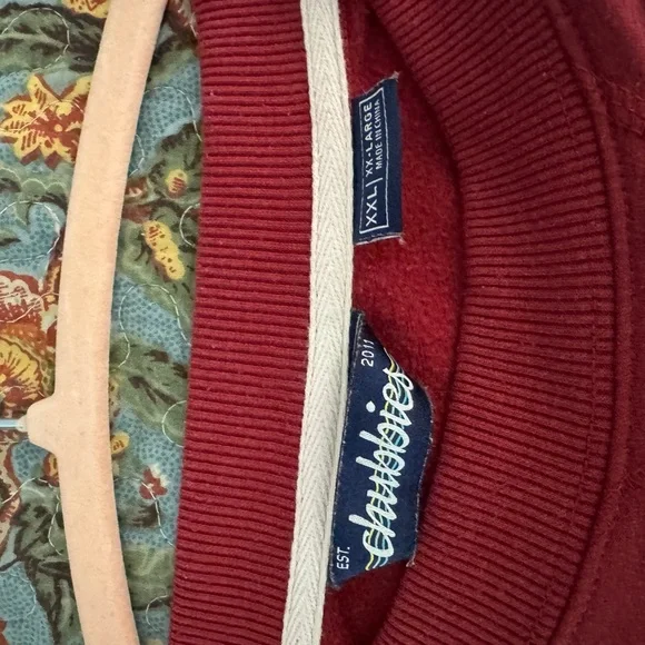 Chubbies Dark Red Crewneck Sweatshirt, 2XL - Picture 4 of 7